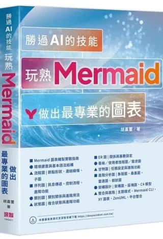 勝過 AI 的技能：玩熟 Mermaid 做出最專業的圖表（胡嘉璽）書封